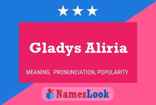 Affiche de nom Gladys Aliria