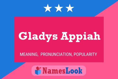 Affiche de nom Gladys Appiah