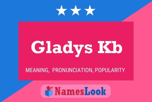 Affiche de nom Gladys Kb