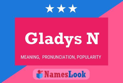 Affiche de nom Gladys N