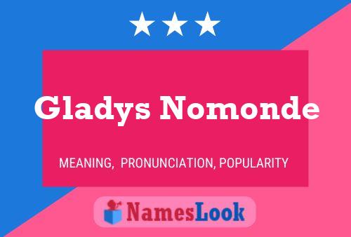 Affiche de nom Gladys Nomonde