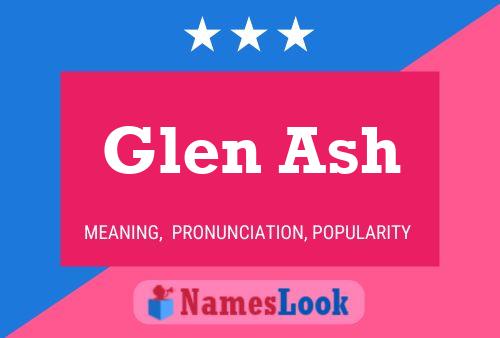 Affiche de nom Glen Ash