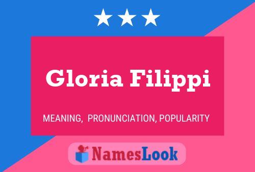 Affiche de nom Gloria Filippi