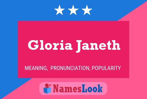 Affiche de nom Gloria Janeth