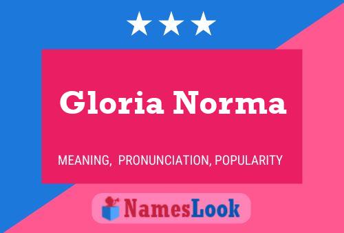 Affiche de nom Gloria Norma