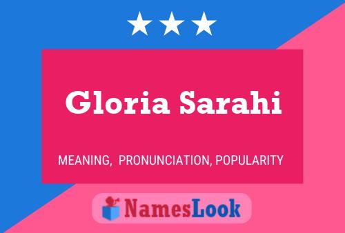 Affiche de nom Gloria Sarahi