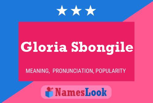 Affiche de nom Gloria Sbongile