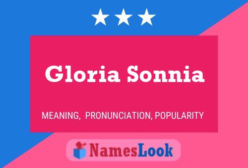 Affiche de nom Gloria Sonnia