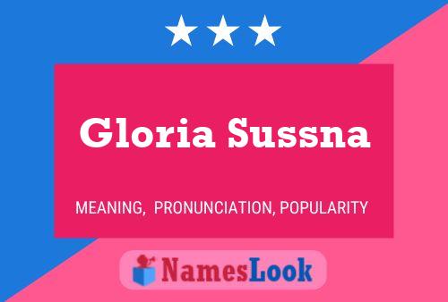 Affiche de nom Gloria Sussna