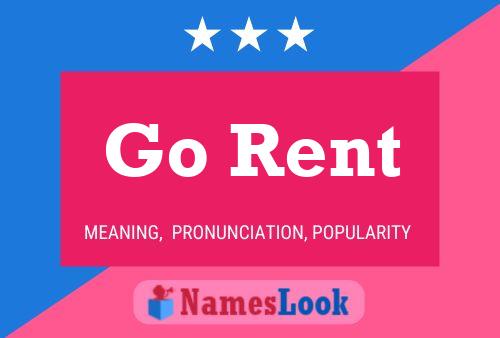 Affiche de nom Go Rent