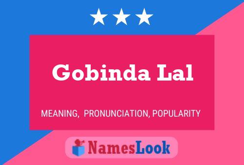 Affiche de nom Gobinda Lal