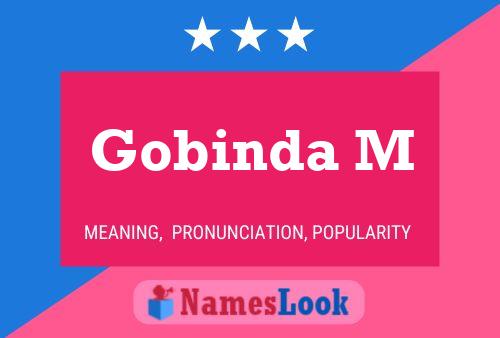 Affiche de nom Gobinda M