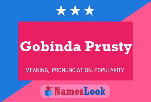 Affiche de nom Gobinda Prusty