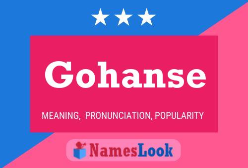 Affiche de nom Gohanse