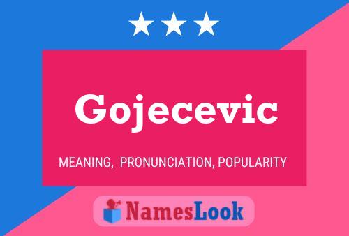 Affiche de nom Gojecevic