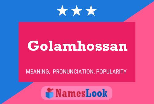 Affiche de nom Golamhossan