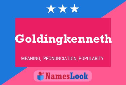 Affiche de nom Goldingkenneth