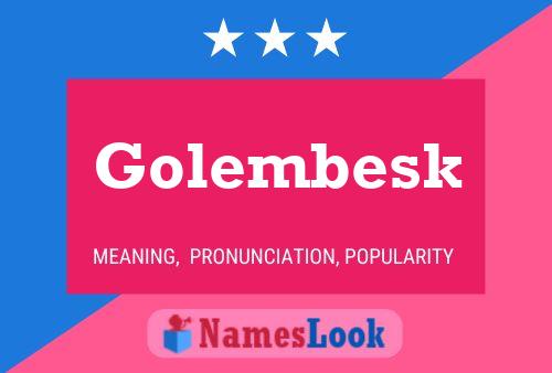 Affiche de nom Golembesk