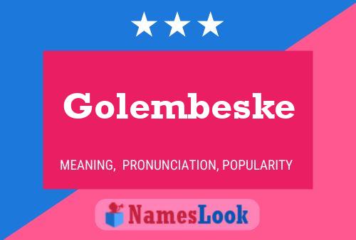 Affiche de nom Golembeske