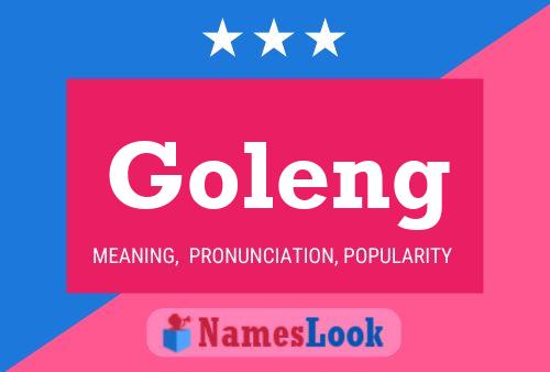 Affiche de nom Goleng