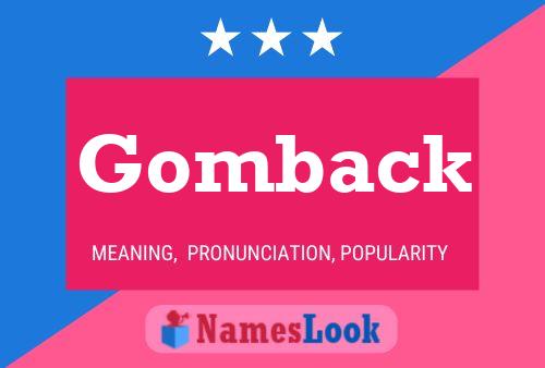 Affiche de nom Gomback