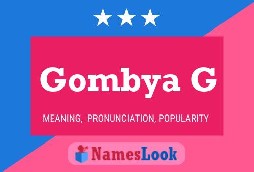 Affiche de nom Gombya G