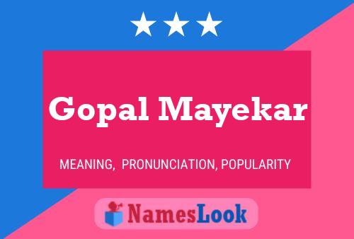 Affiche de nom Gopal Mayekar