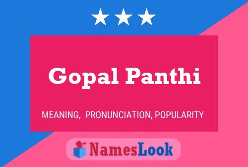 Affiche de nom Gopal Panthi