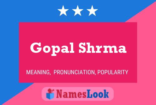 Affiche de nom Gopal Shrma