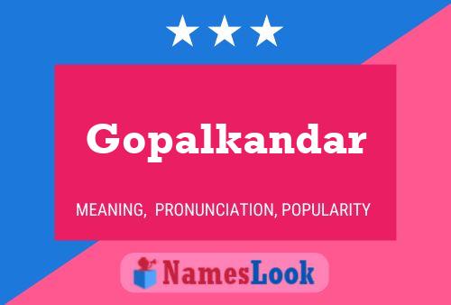 Affiche de nom Gopalkandar