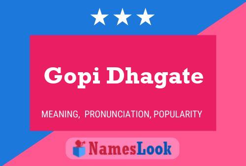 Affiche de nom Gopi Dhagate