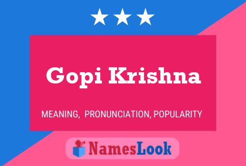 Affiche de nom Gopi Krishna