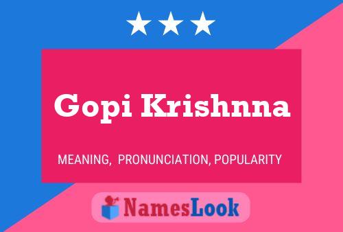 Affiche de nom Gopi Krishnna