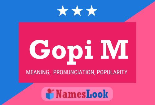 Affiche de nom Gopi M