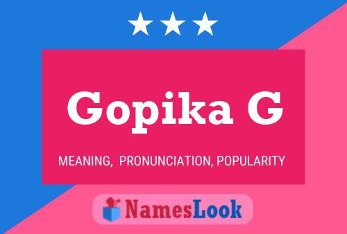 Affiche de nom Gopika G