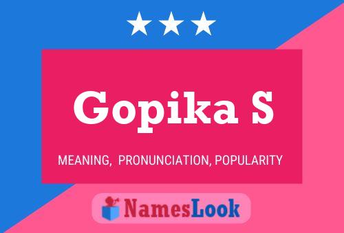 Affiche de nom Gopika S