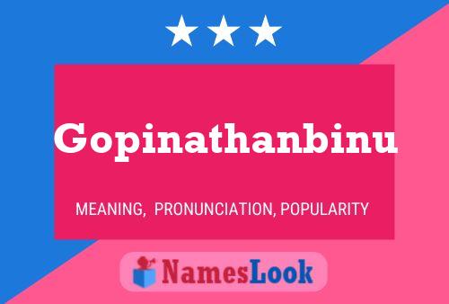 Affiche de nom Gopinathanbinu