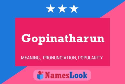 Affiche de nom Gopinatharun