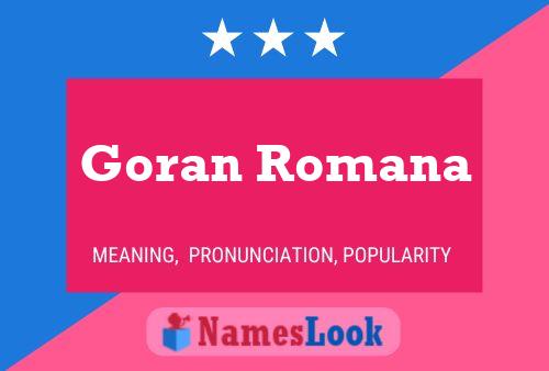 Affiche de nom Goran Romana