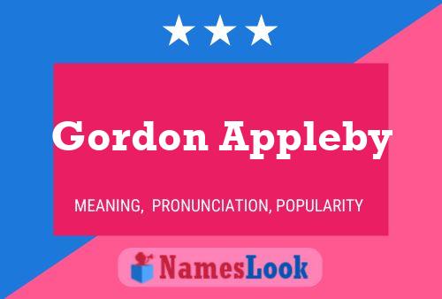 Affiche de nom Gordon Appleby