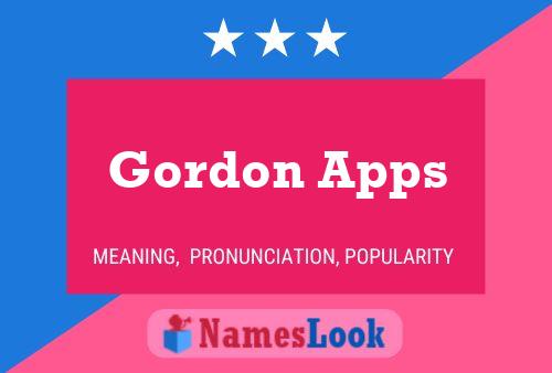 Affiche de nom Gordon Apps