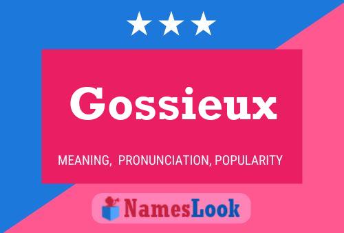 Affiche de nom Gossieux