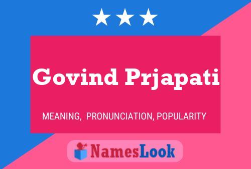 Affiche de nom Govind Prjapati