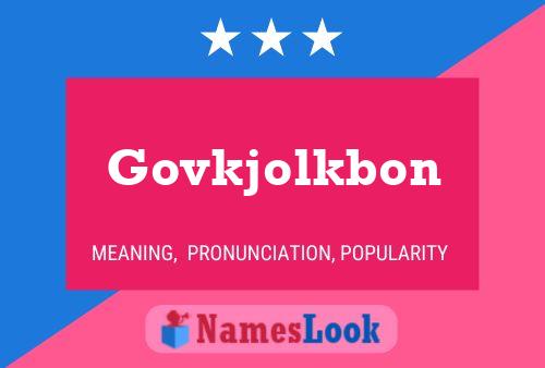 Affiche de nom Govkjolkbon