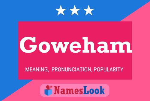 Affiche de nom Goweham