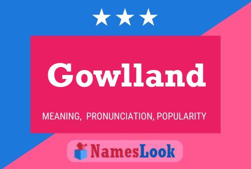 Affiche de nom Gowlland