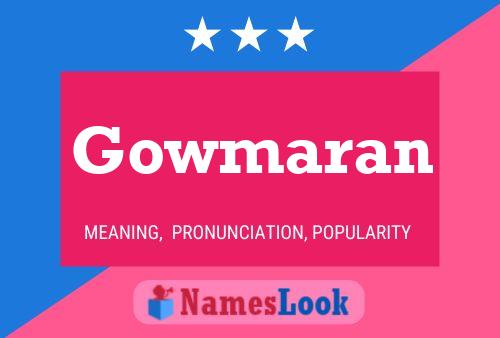 Affiche de nom Gowmaran