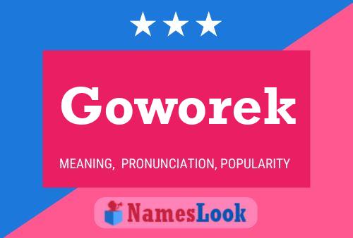 Affiche de nom Goworek