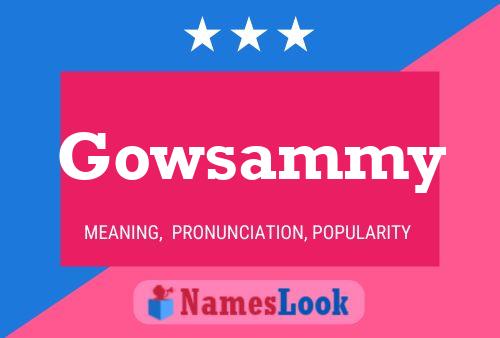 Affiche de nom Gowsammy