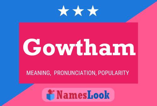 Affiche de nom Gowtham